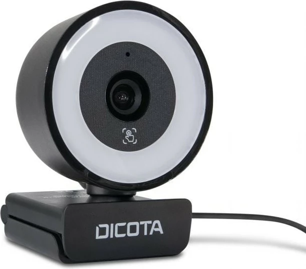 Ringlight vgrajena spletna kamera, DICOTA, 5MP, črna