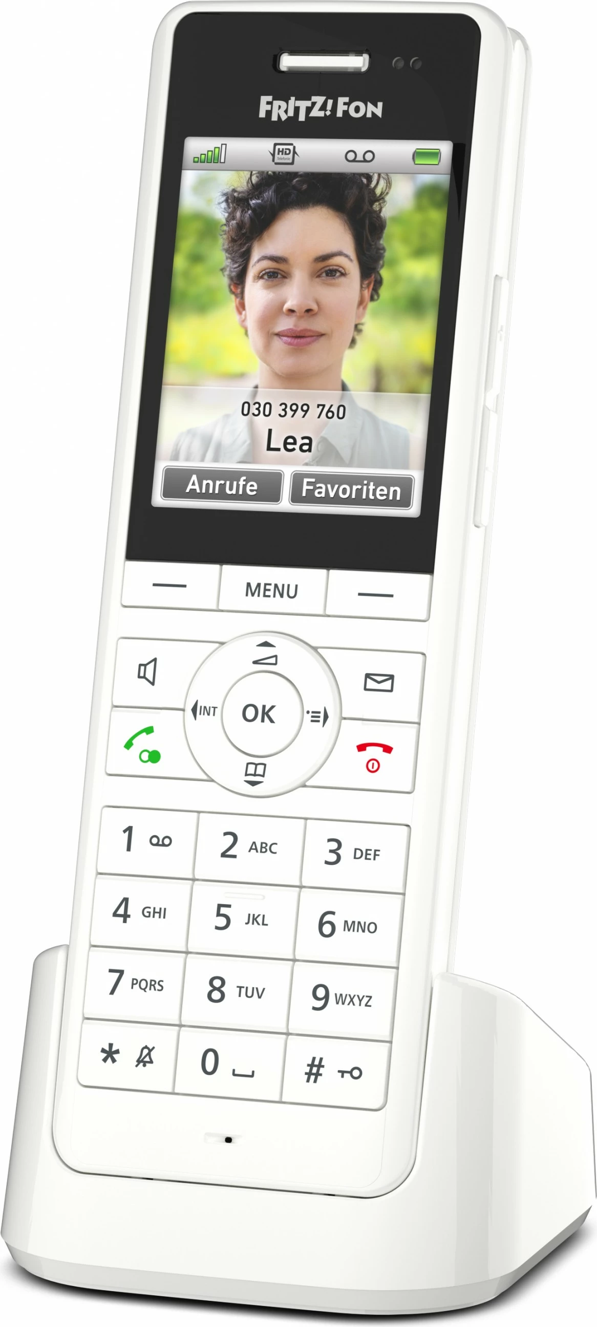 DECT telefon AVM FRITZ!Fon X6, brezžičen, 300 stikov, ID klicatelja, bel