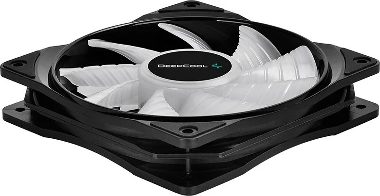 Ventilator za računalniško ohišje DeepCool RF120, 12 cm, črn, večbarvna osvetlitev