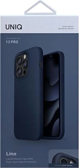 Zaščitna prevleka Lino UNIQ za iPhone 13 / iPhone 13 Pro, modra