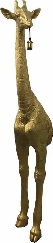 Stoječa svetilka v obliki žirafe, zlata, 42x35x196 cm