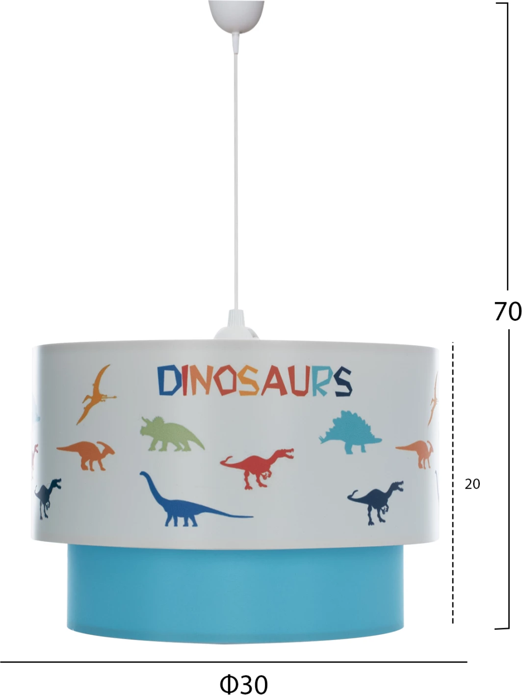 Stropna viseča svetilka za otroško sobo FH7572.05 dvojni boben Φ30x70H