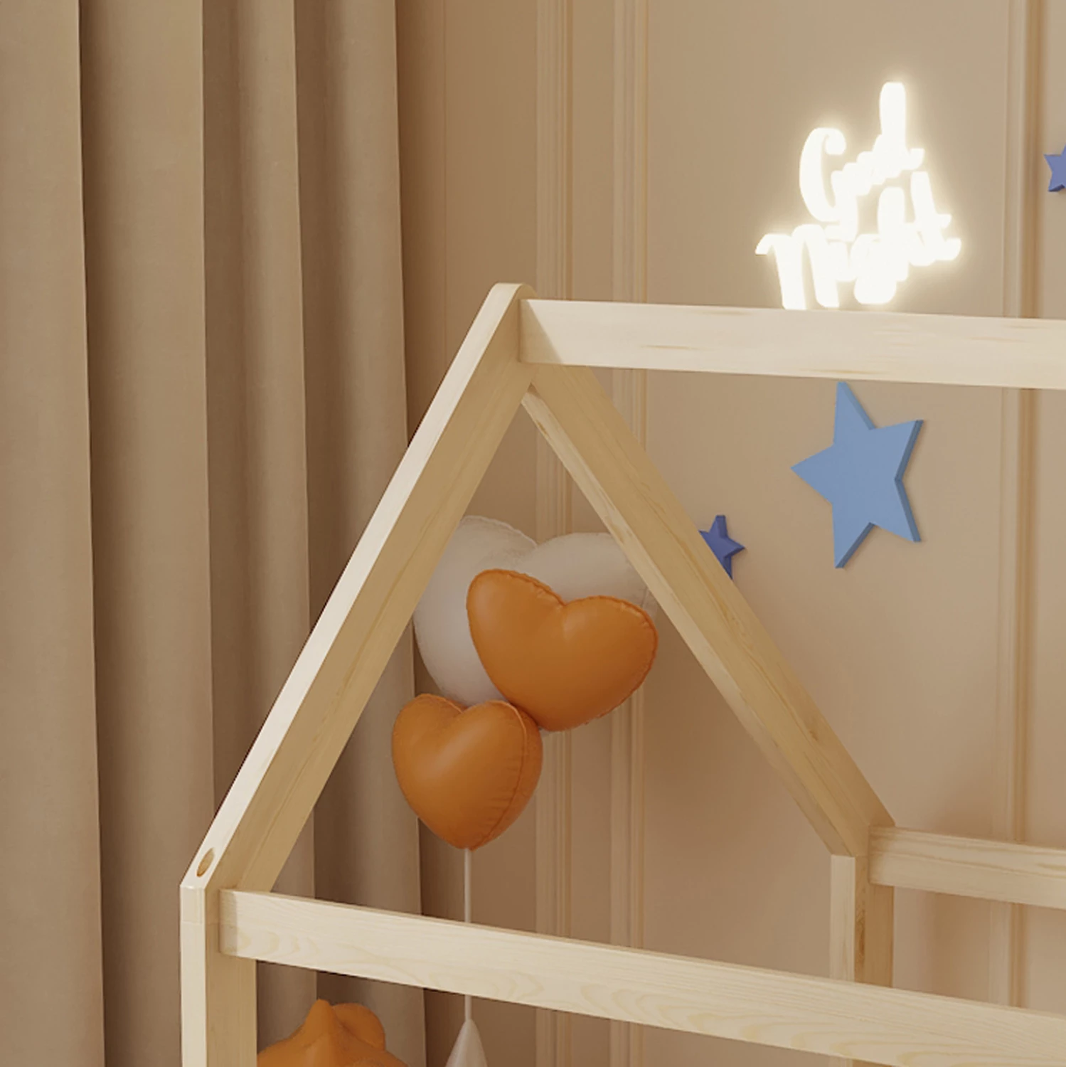 Postelja za otroke PEPE FH677.01 t.MONTESSORI iz masivnega borovega lesa v naravni barvi - 190x90 cm