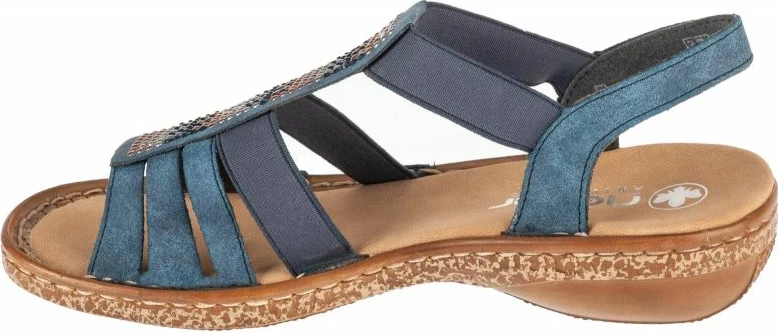 Sandali za ženske, modri Rieker