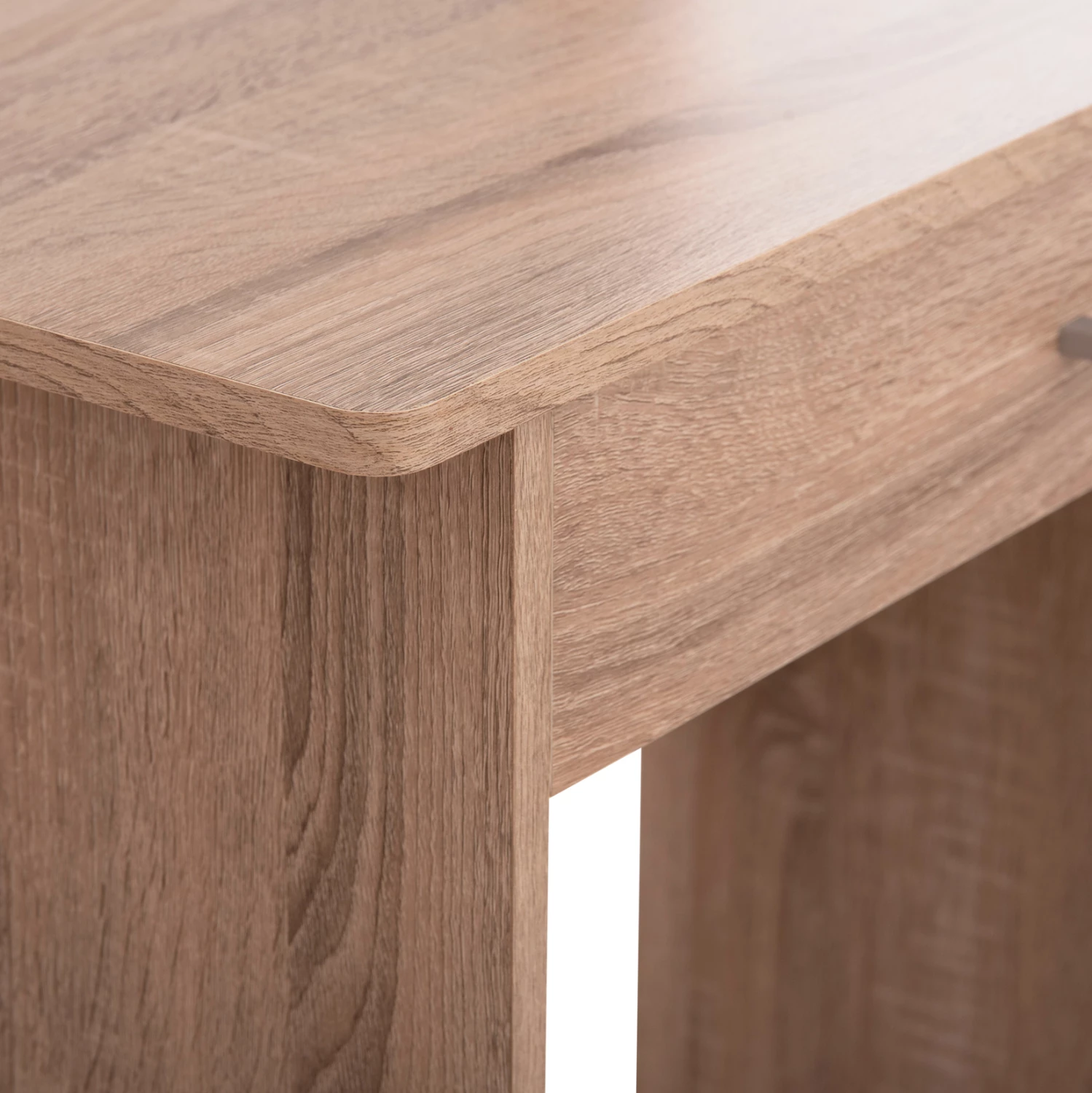 Toaletna miza z ogledalom in stolčkom CRYSTEL FH9938.11 melamin v barvi sonoma hrasta 74x39x155H cm