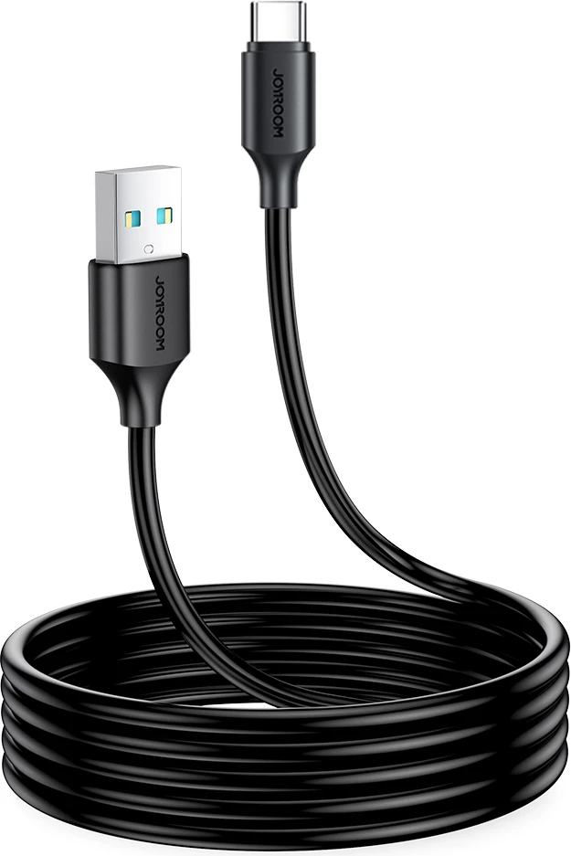 Kabel USB-A na USB-C 2 m, 3 A, 20 W, 480 Mbps, Joyroom Long-Lasting Series A9 S-UC027A9, črn