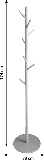 Stojalo za plašče iz naravnega lesa Driko D38x174cm