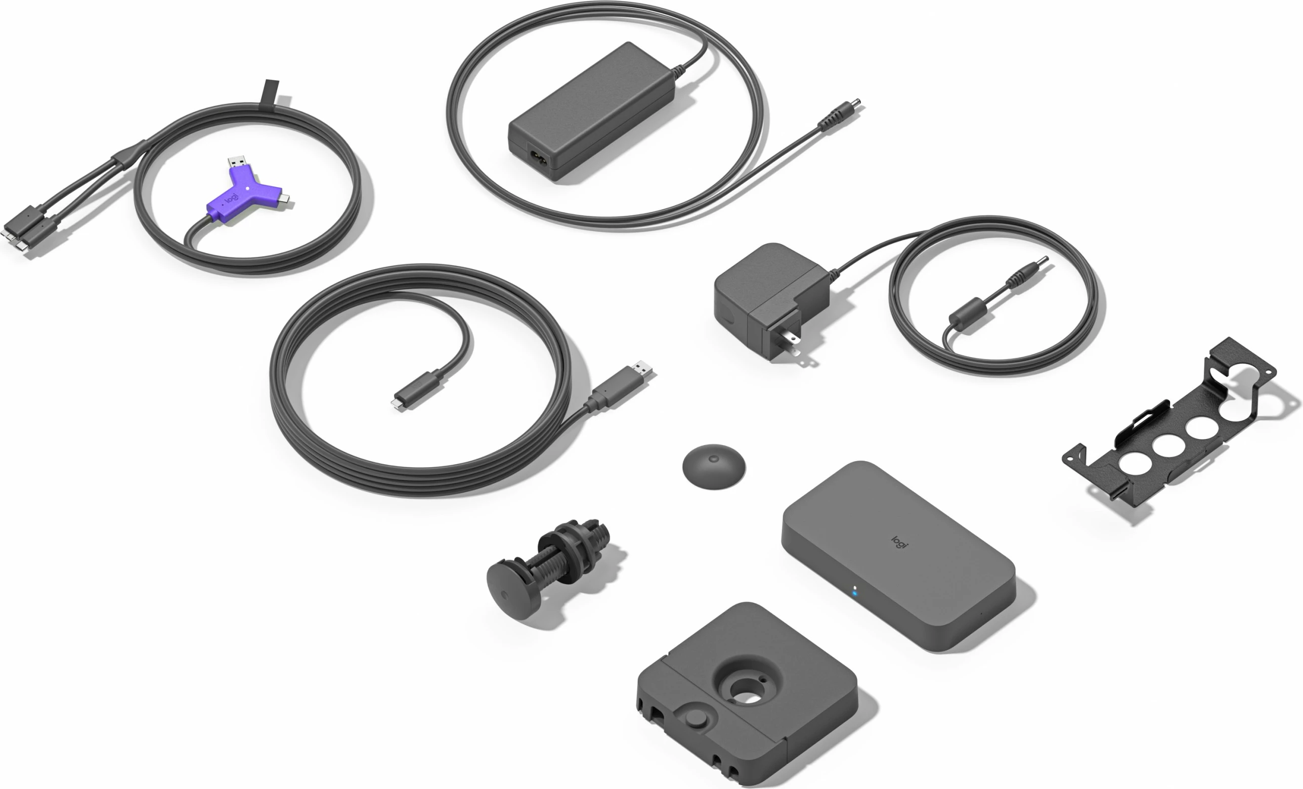 AV oddajnik in sprejemnik Swytch, 3840 x 2160, z žico, črn/vijoličen, Logitech