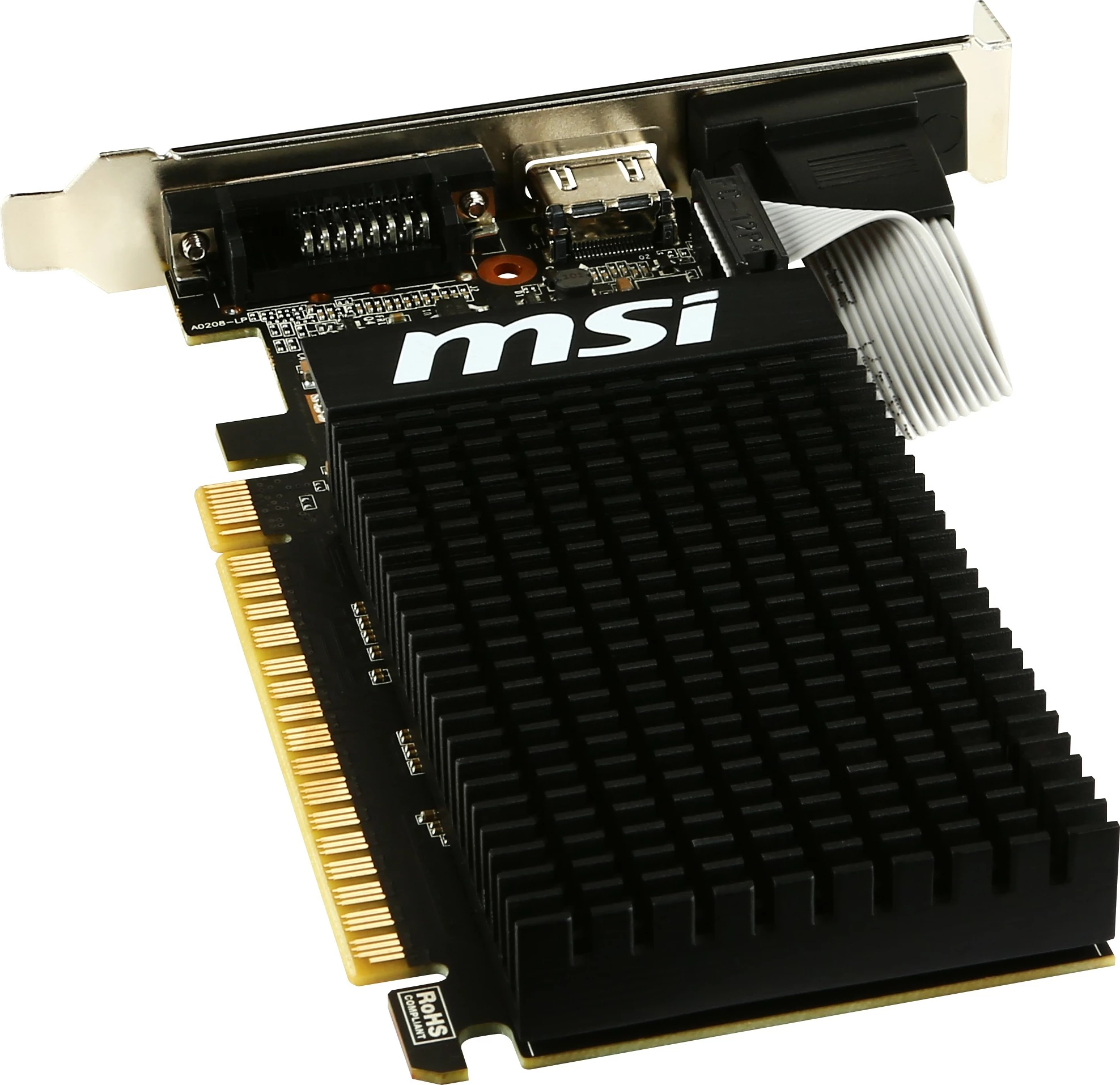 Grafična kartica MSI GT 710 2GD3H LP, GeForce GT 710, 2 GB, GDDR3, 64 bit, črna