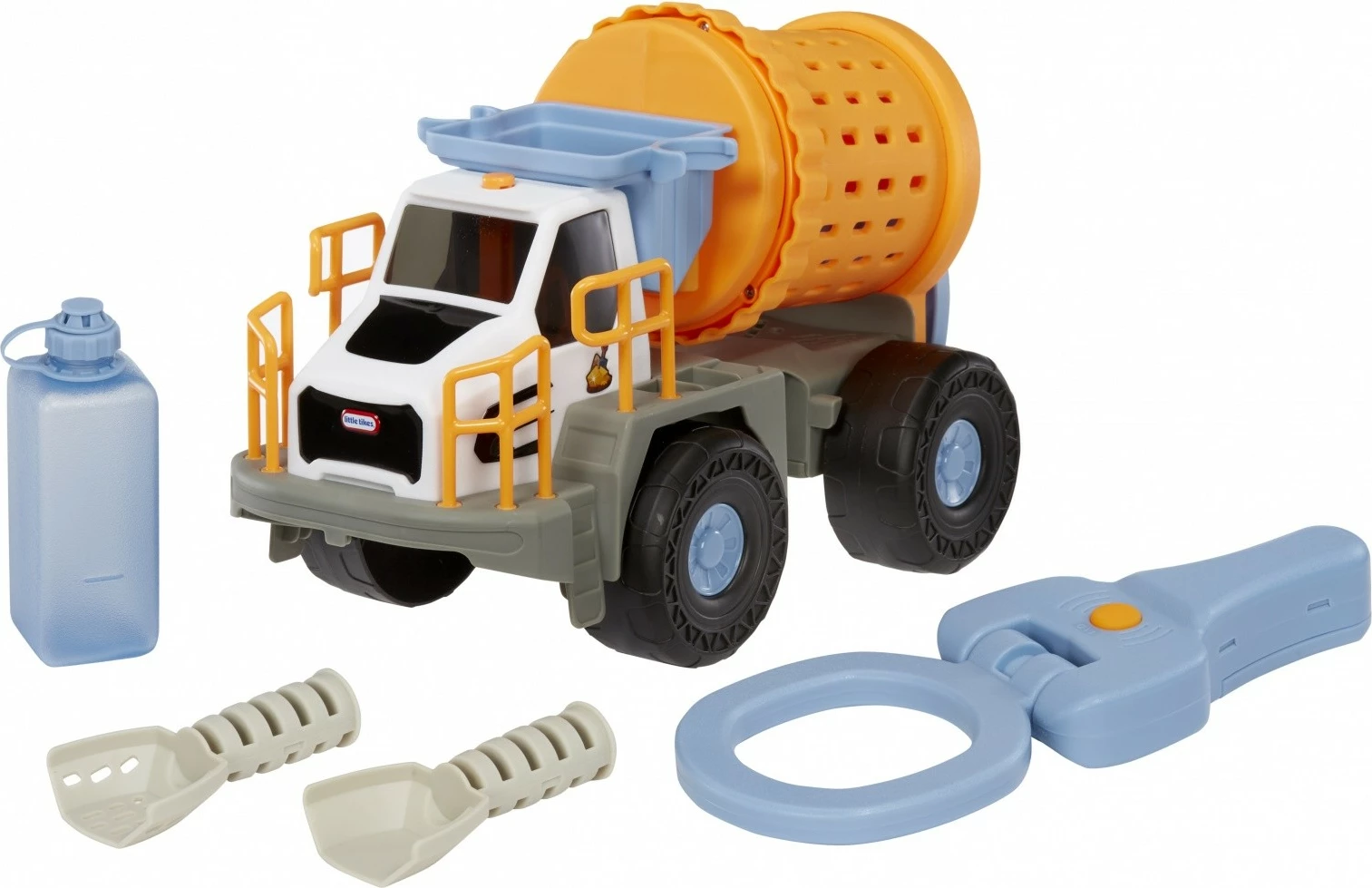 Set kamion rudarski Little Tikes Mining Truck Big Adventures, plastika, 27 cm, azurno/sivo/oranžno/belo