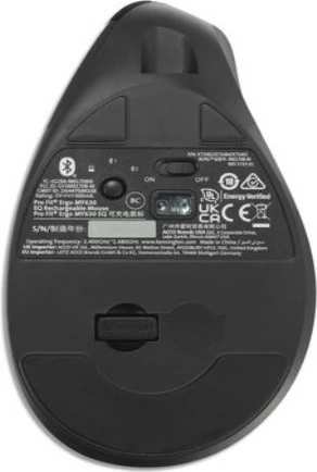 Ergonomski vertikalni miška Kensington Pro Fit MY630 EQ BT, brezžična, črna