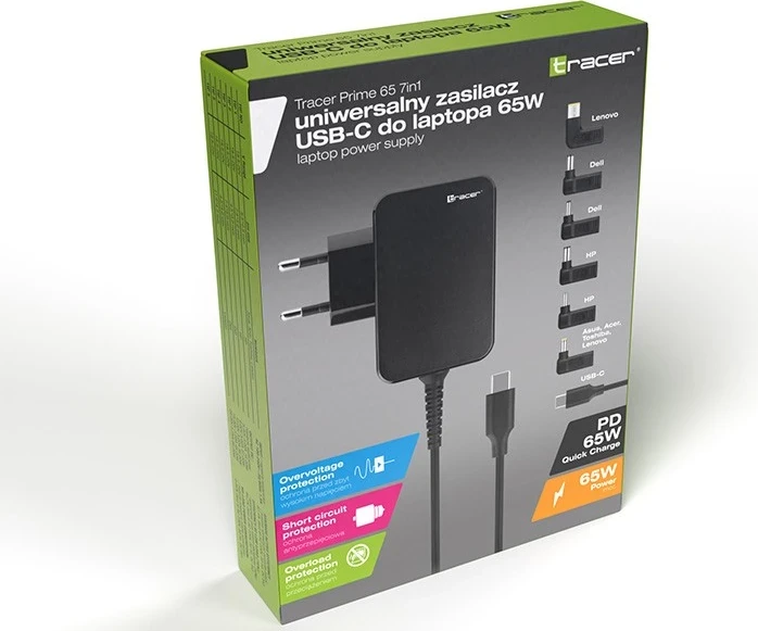 Univerzalni polnilec Tracer Prime 65W USB-C 7v1