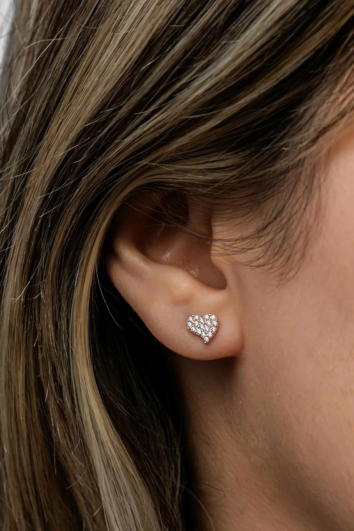 Uhani iz srebra 925, rožnato zlato, Jumeon NRZ999471