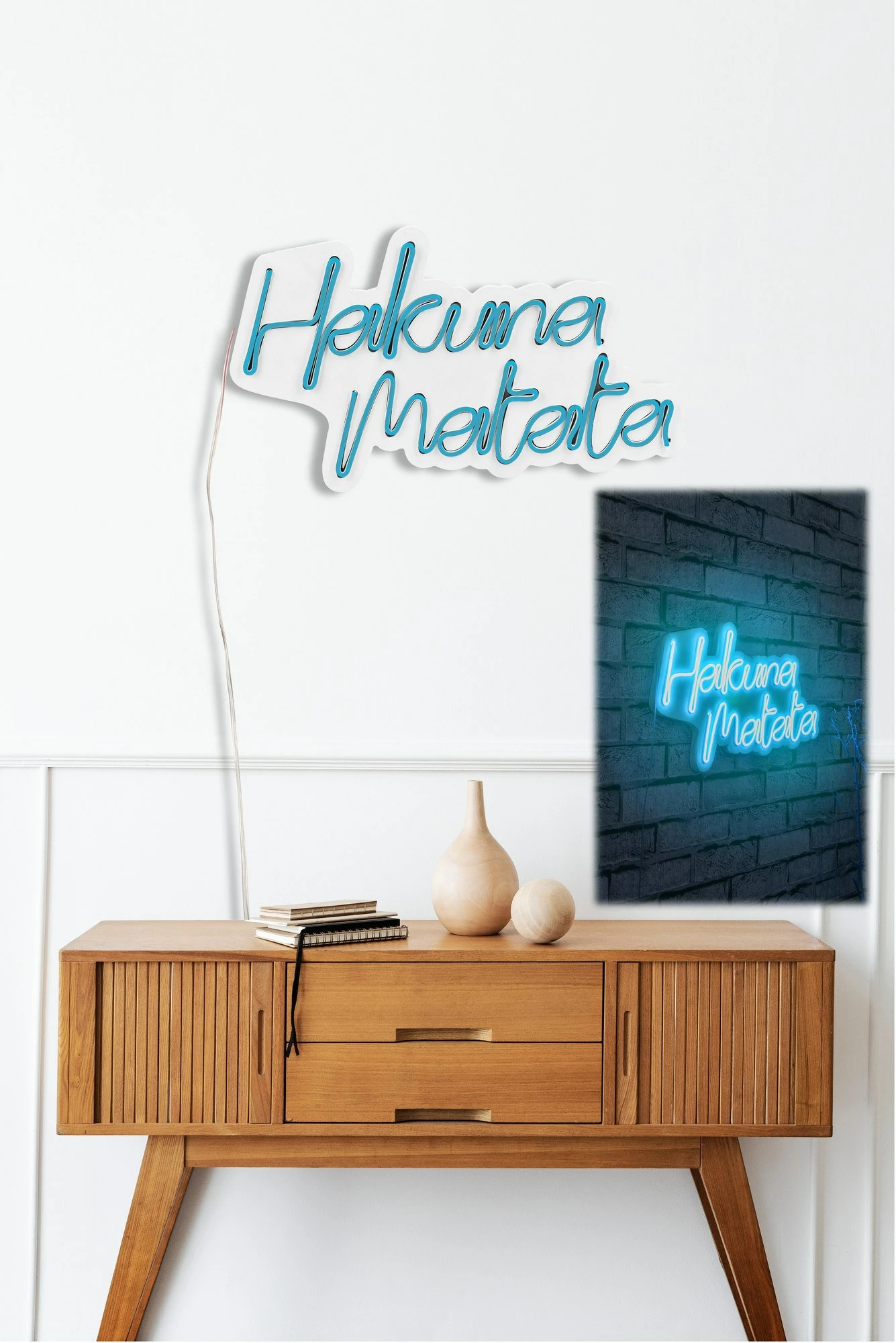 Dekorativne LED luči iz plastike, Hakuna Matata, modre barve