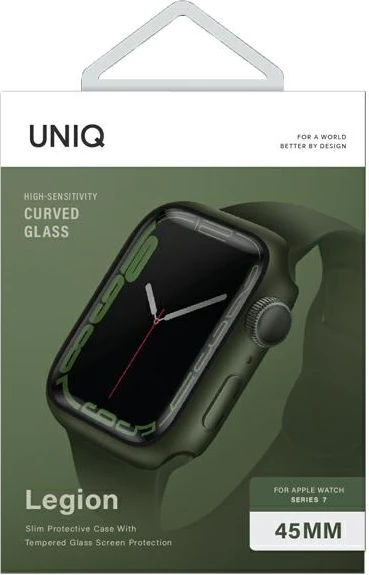 Ovitek UNIQ Legion za Apple Watch Series 7/8/9/SE2, 45 mm, zelen