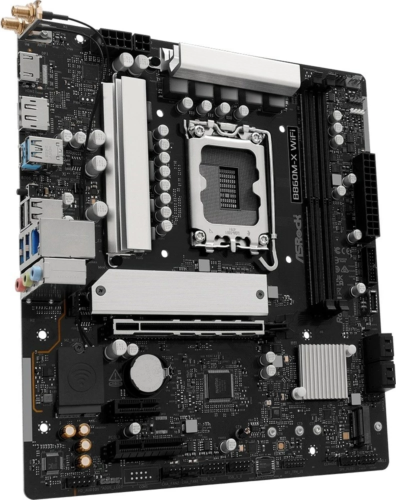 Plošča ASRock B860M-X WiFi, micro ATX, Socket 1851, 128 GB, črna