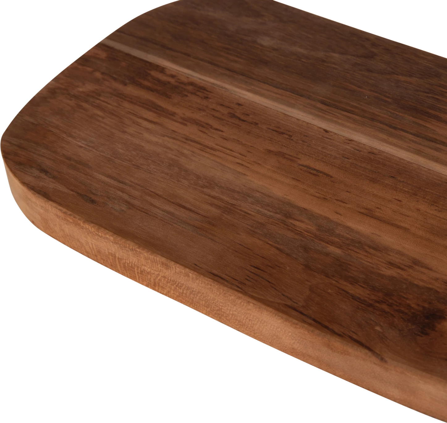 Deska za rezanje v normalni obliki FH4290 iz tikovine v naravni barvi - luknja za obešanje in ročaj 19x43,5x2Hcm