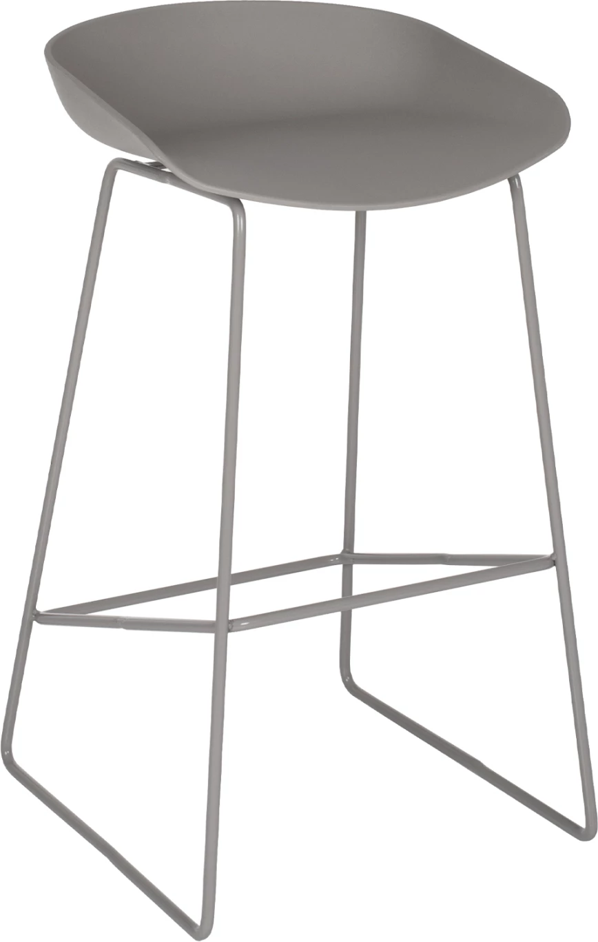 Kovinski stol FH8450.10 s sivim sedežem PP 47x47x83cm, set 2 kosov