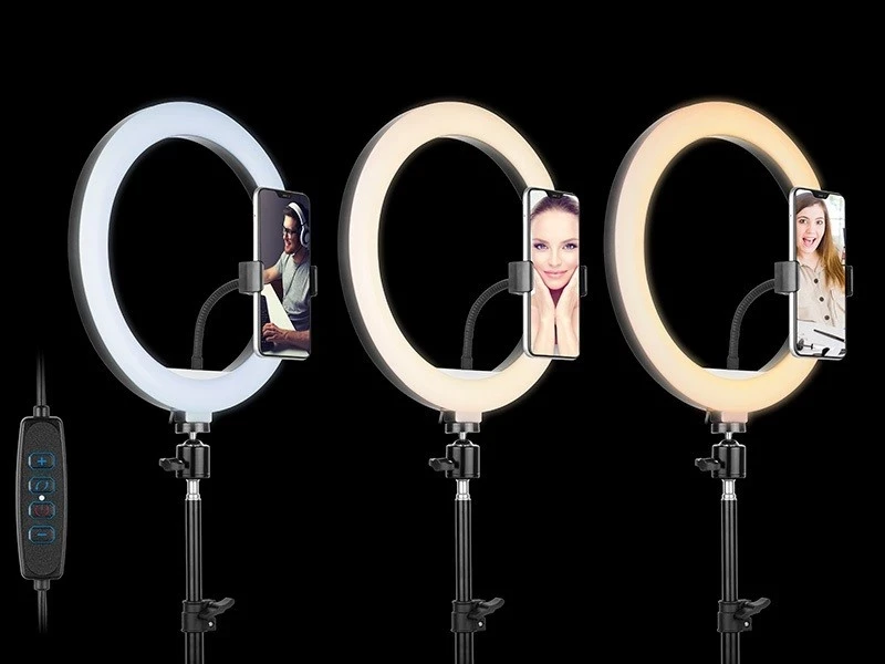 Ringa svetilka s trinožcem Tracer, (30 cm x 210 cm), 5 V, črna