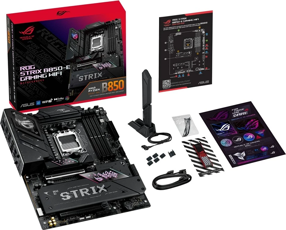 Matična plošča ROG STRIX B850-E GAMING WIFI ASUS, Socket AM5, ATX, črna