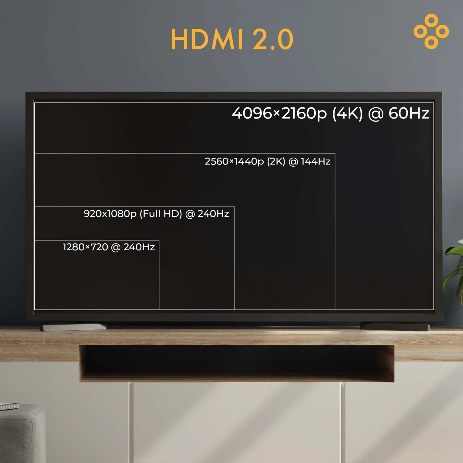 Kab​el HDMI 2.0 AOC 4K@60Hz, 20 m Claroc