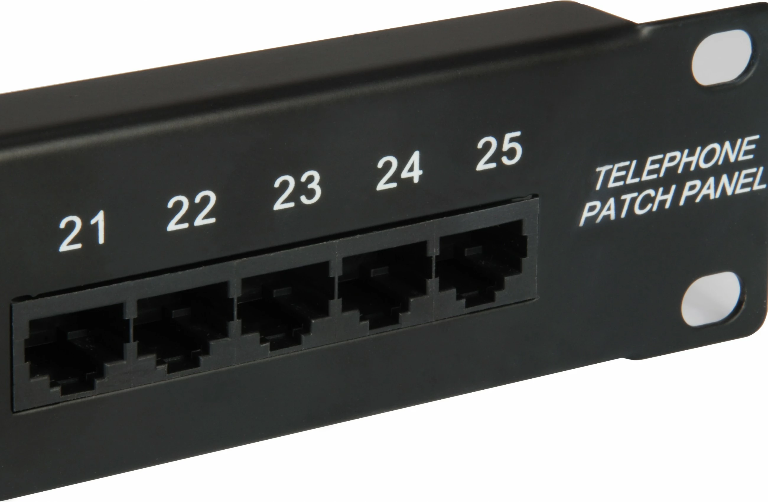 Patch panel ISDN 25 vrat, Cat3, 1U, za vgradnjo v rack, črn Equip