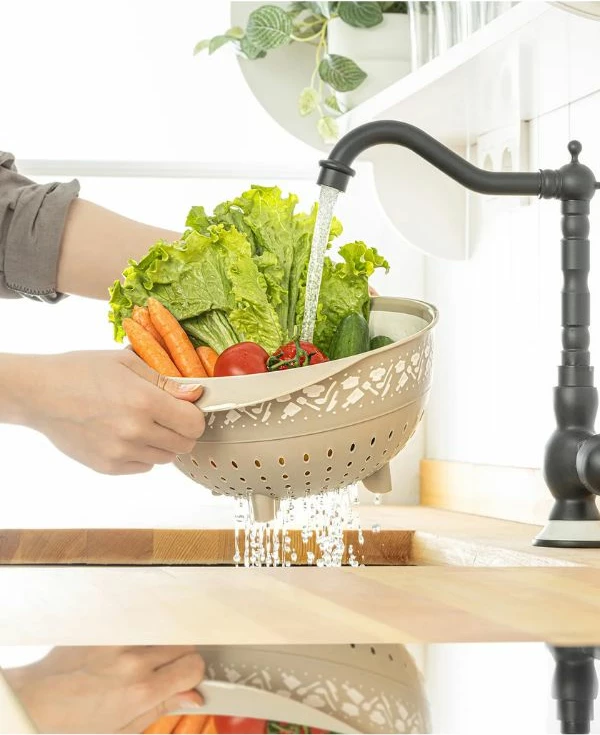 Komplet mešalnih in cedilnih posod, Hermia PZR-021, krem, 5 kosov