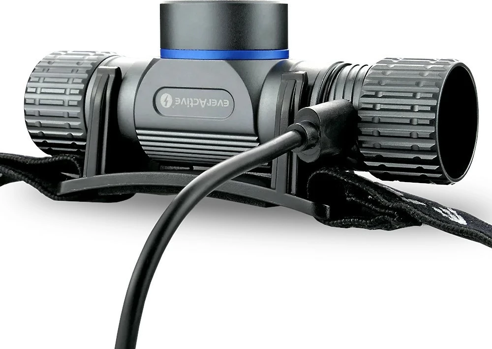 Čelna svetilka everActive HL-1100R, 1100 lm, IPX4, črna