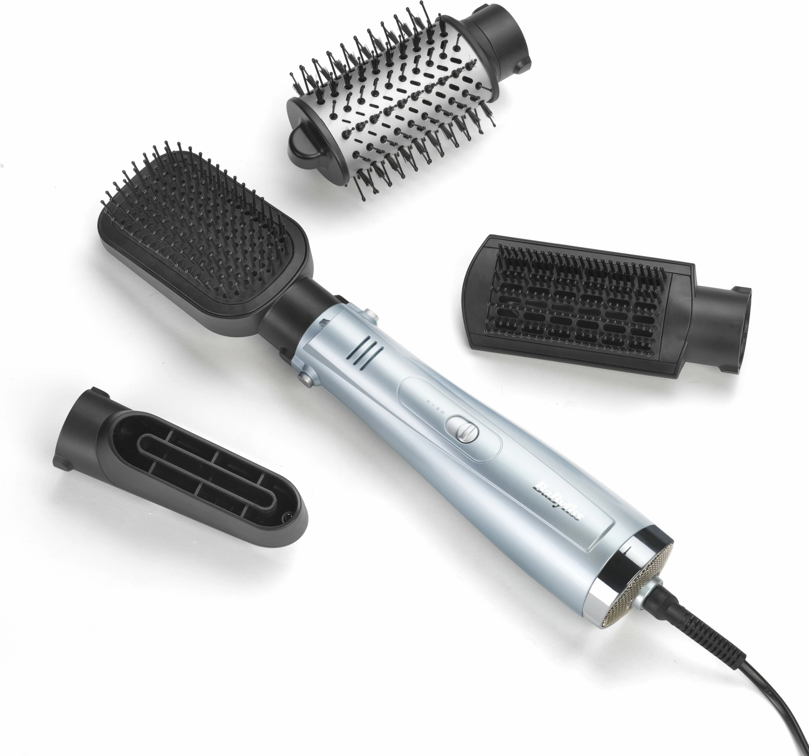Vroča krtača za lase Hydro-Fusion Smooth & Shape BaByliss, siva, srebrna