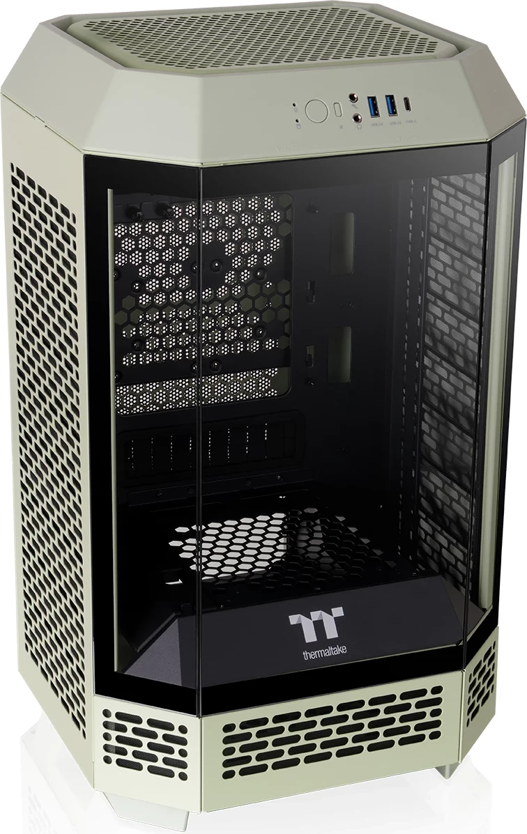 Mini ohišje z zelenim ohišjem Thermaltake The Tower 250 TG, Matcha Green