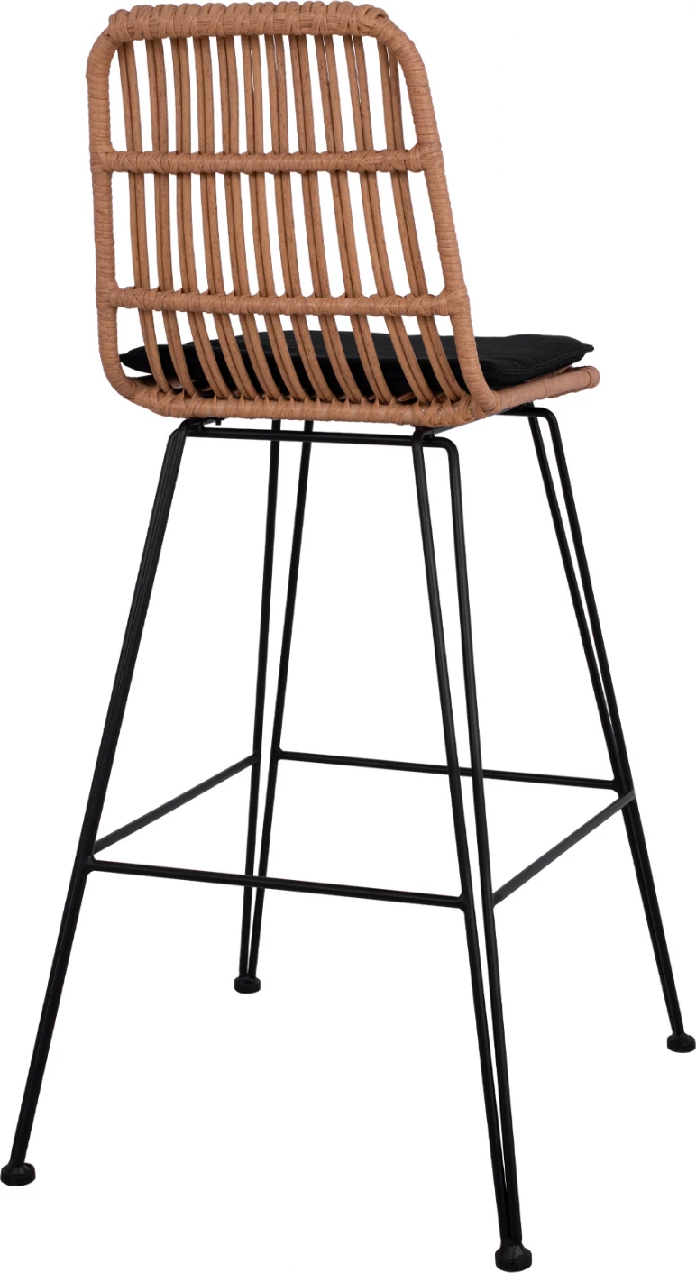 Kovinski stol s blazino Allegra FH5452 s pletenino v bež barvi 56x60x109cm