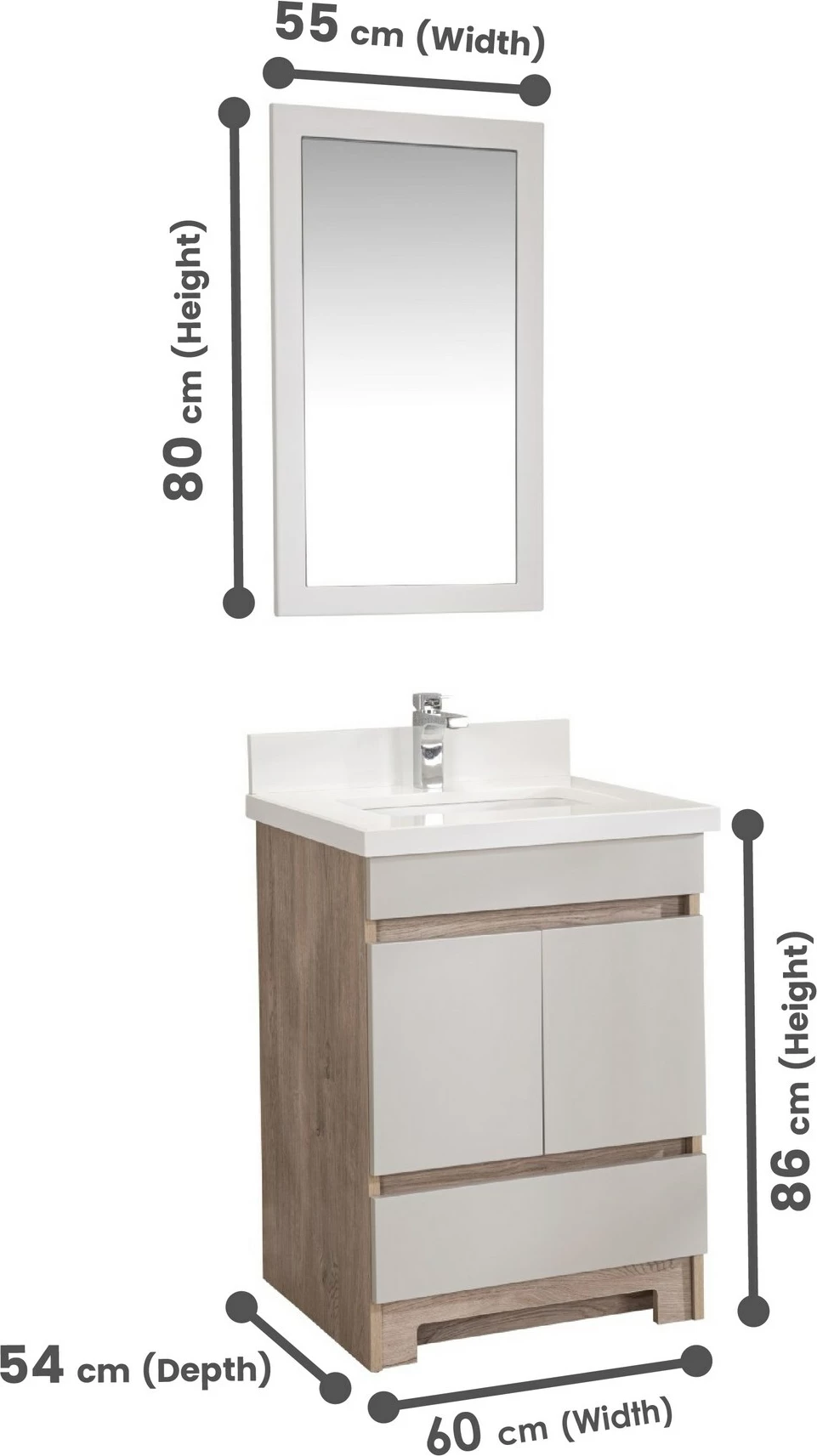 Kopalniško pohištvo (2 kosa), Skye Decor, Echo 24, hrast