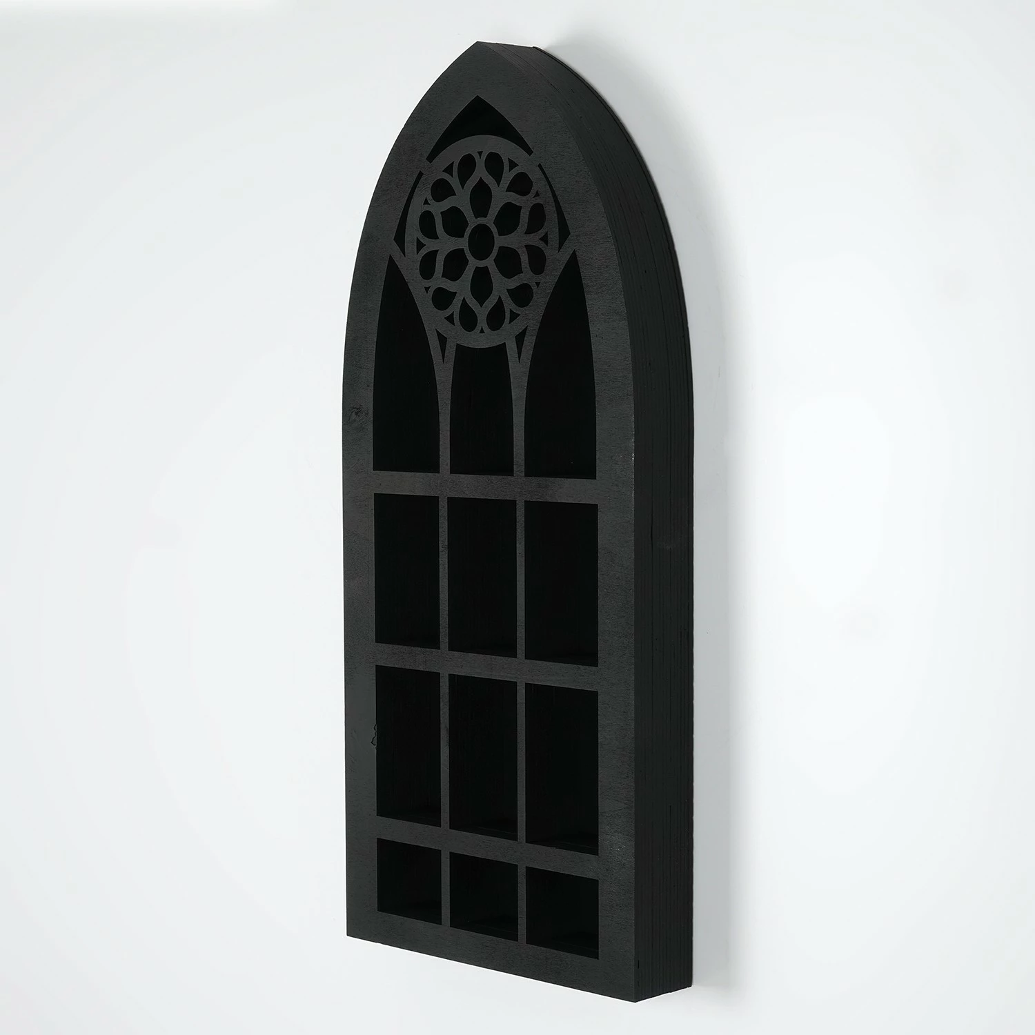 Leseni organizator 66 x 29 x 6 cm, črn, Skye Decor Meh207-M
