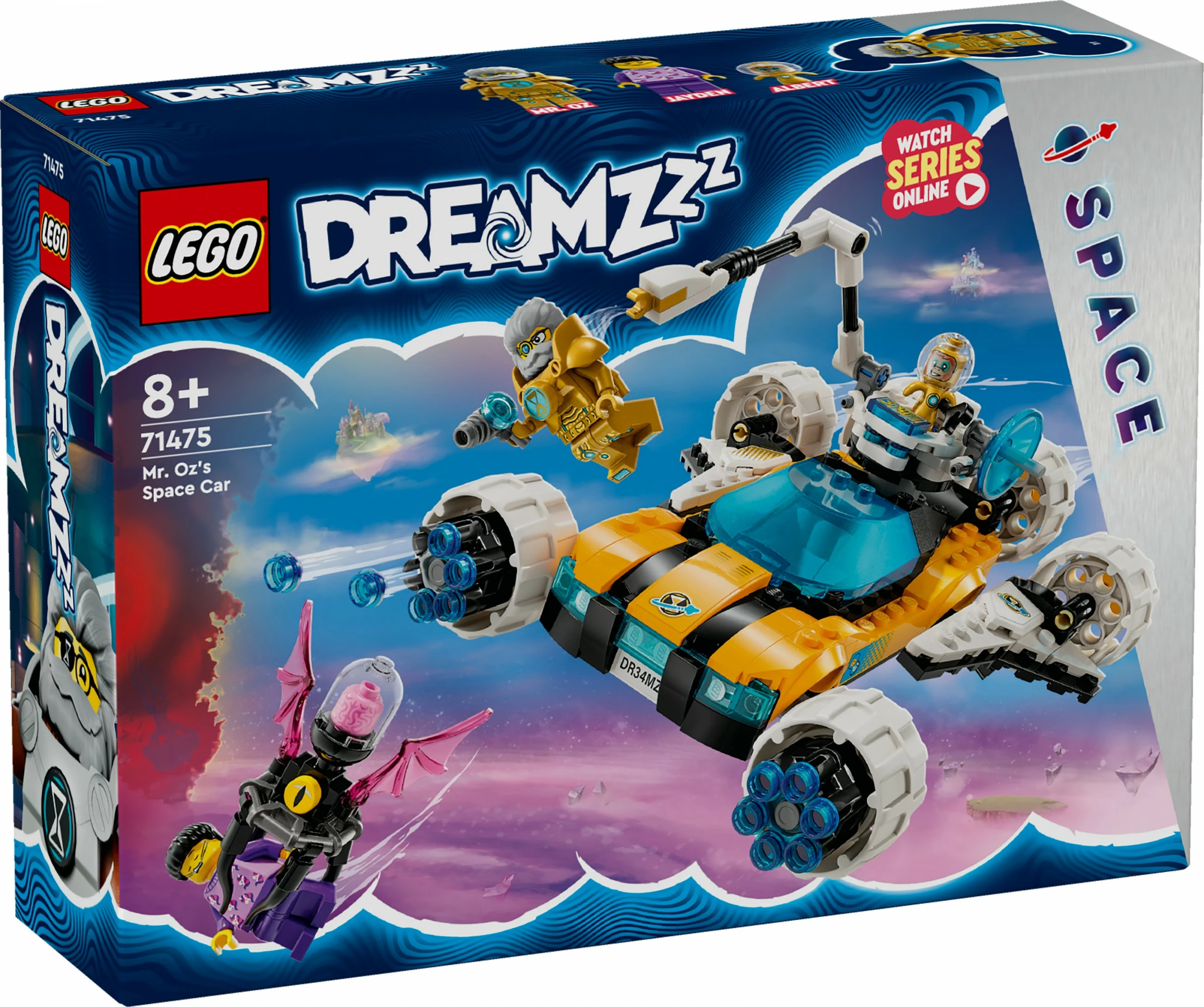 Set za sestavljanje LEGO DREAMZzz Mr. Oz Space Car, 350 delov, večbarven