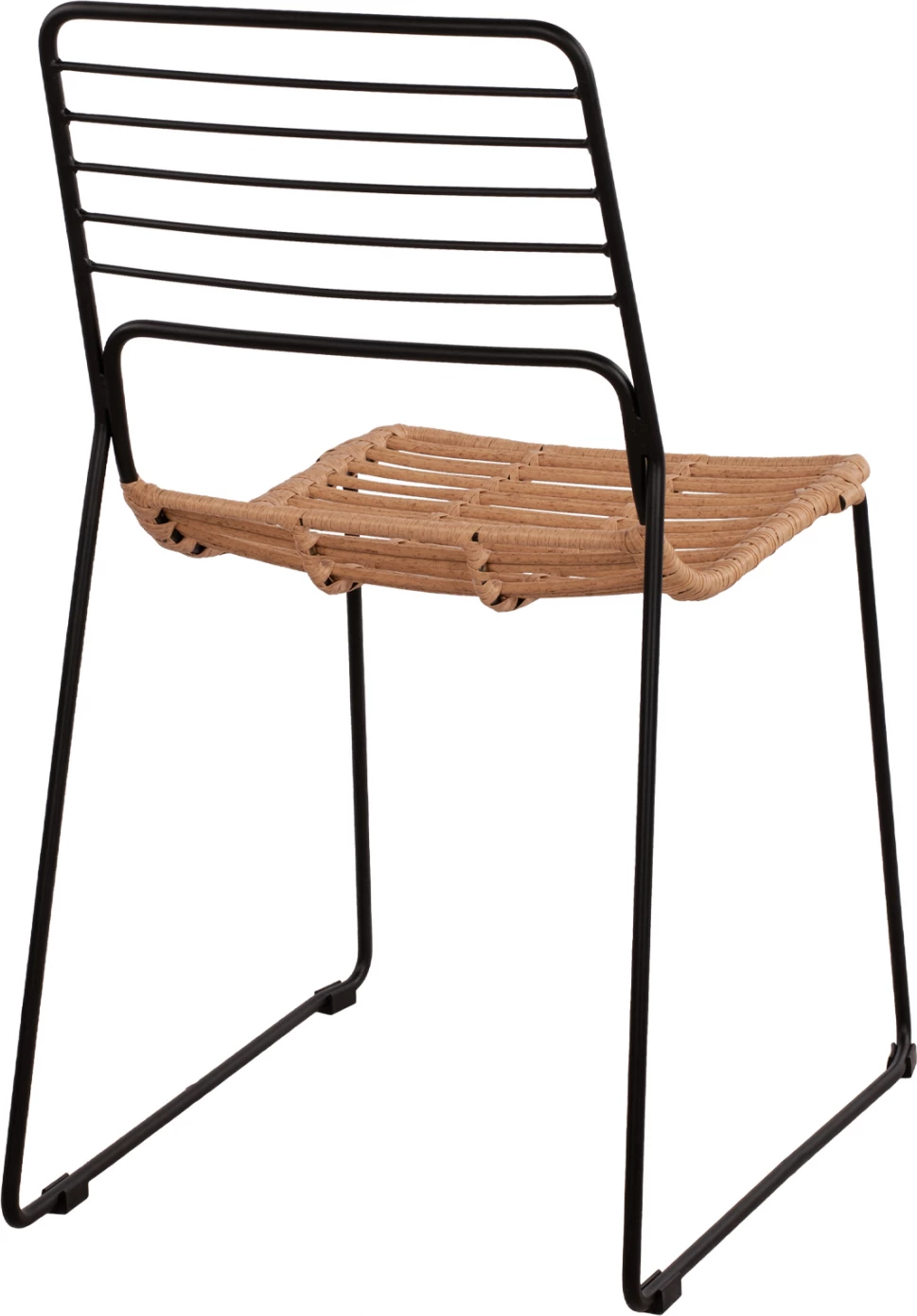 Kovinski stol Allegra FH5694 s pletenjem bež 51x54x83cm