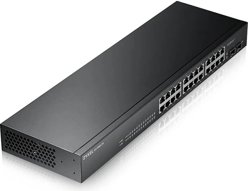 Upravljan preklopnik Zyxel GS-1900-24 v2, 1U, črn