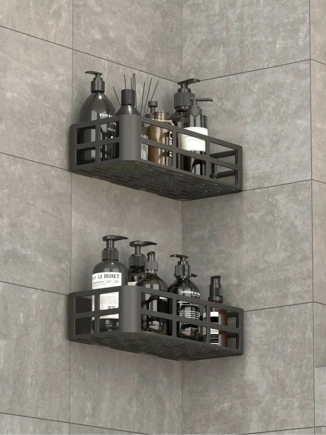 Organizator za kopalnico Hermia Concept, črn