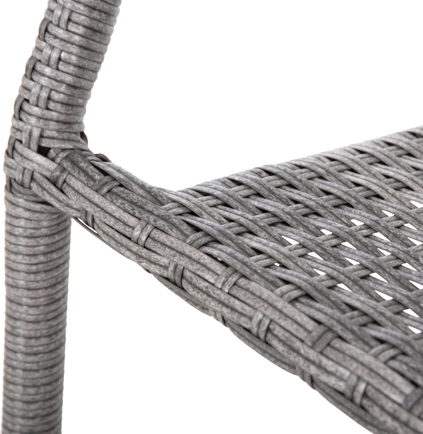 Vrtni naslanjač MORNER FH6074.02 kovinski-sivi pleteni 55x58x87H