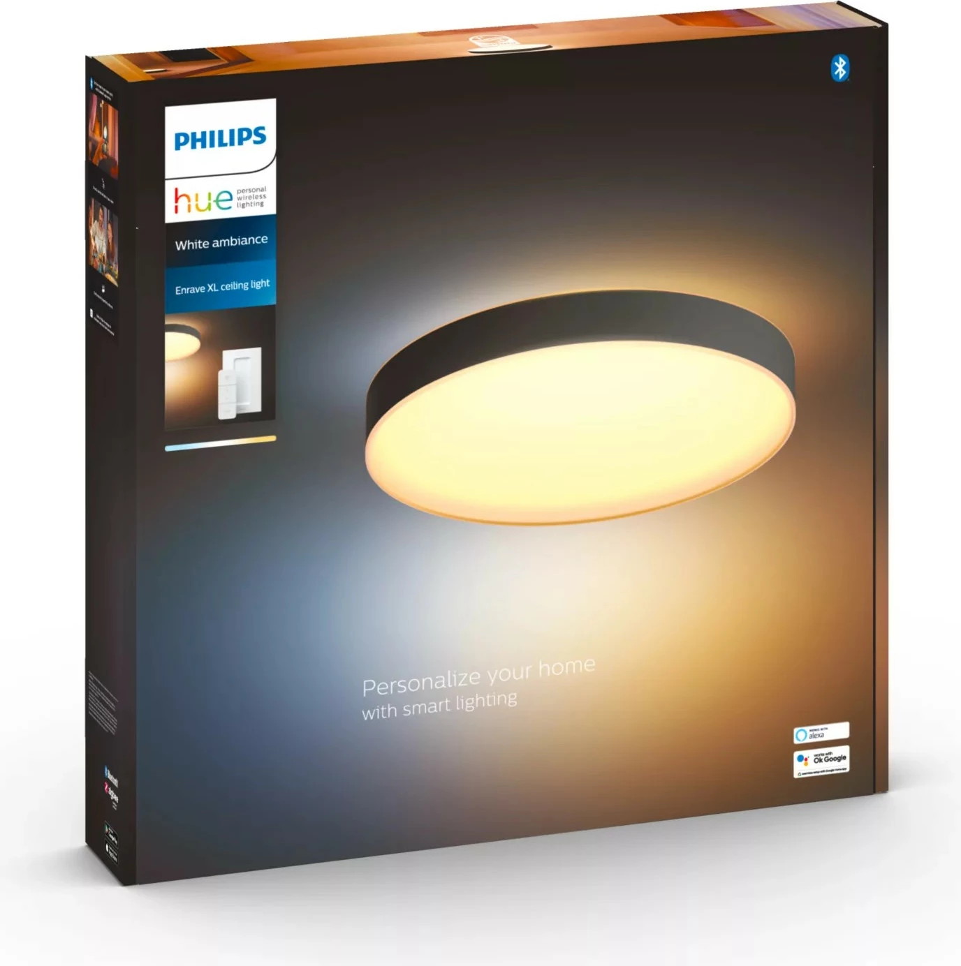 Stropna svetilka Enrave Philips Hue, Smart, LED, črna