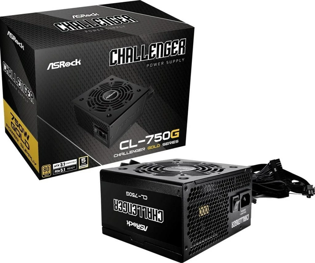 Furniznik energije ASRock Challenger Gold 750W, črn
