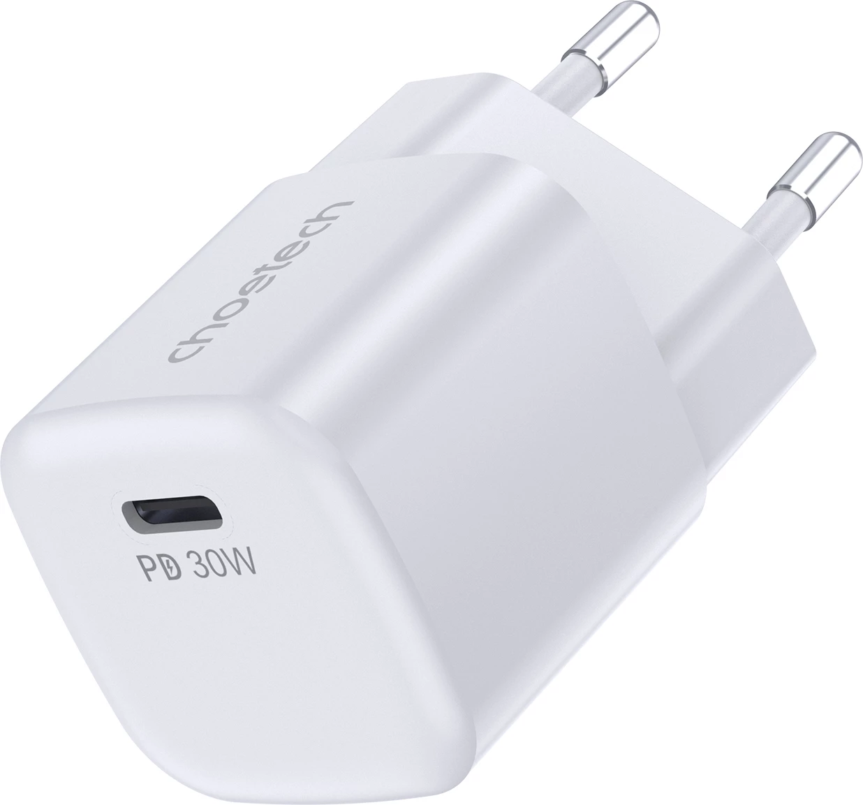 Stenski polnilec USB-C PD 30W, Choetech PD5007, bel