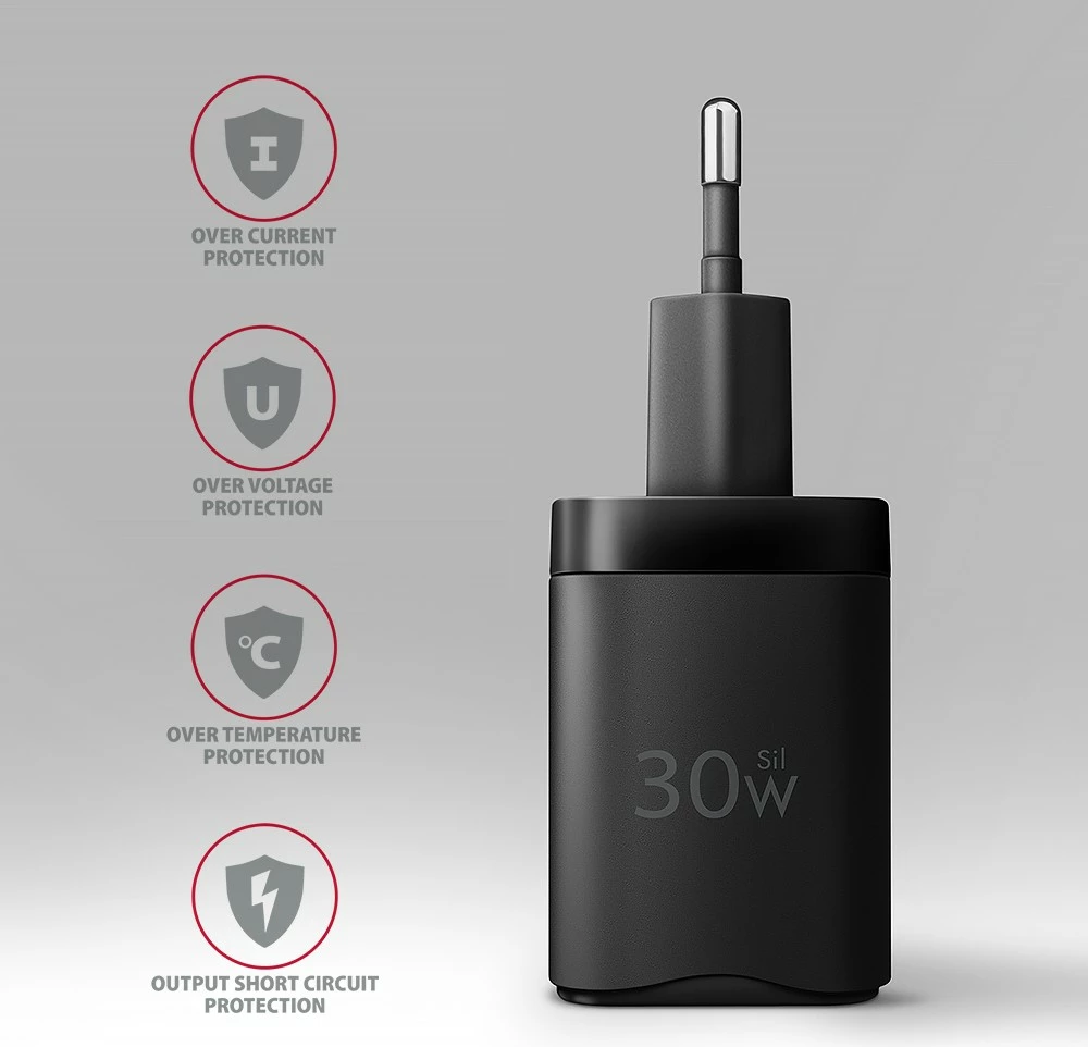 Stenski polnilec AXAGON ACU-PD30, 30W, 1x USB-C, črn