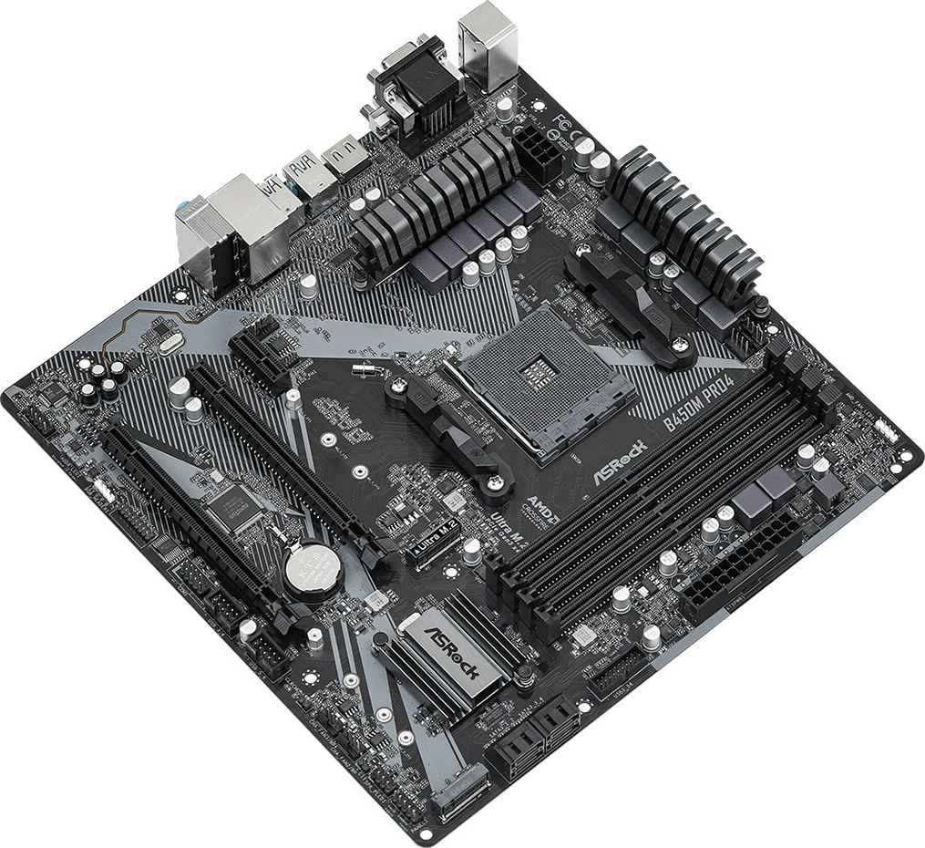 Matična plošča Asrock B450M Pro4 R2.0, Socket AM4, micro ATX