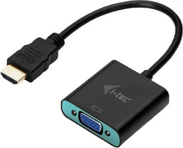 Adapter kabel HDMI na VGA i-tec HDMI2VGAADA, 15 cm, črn