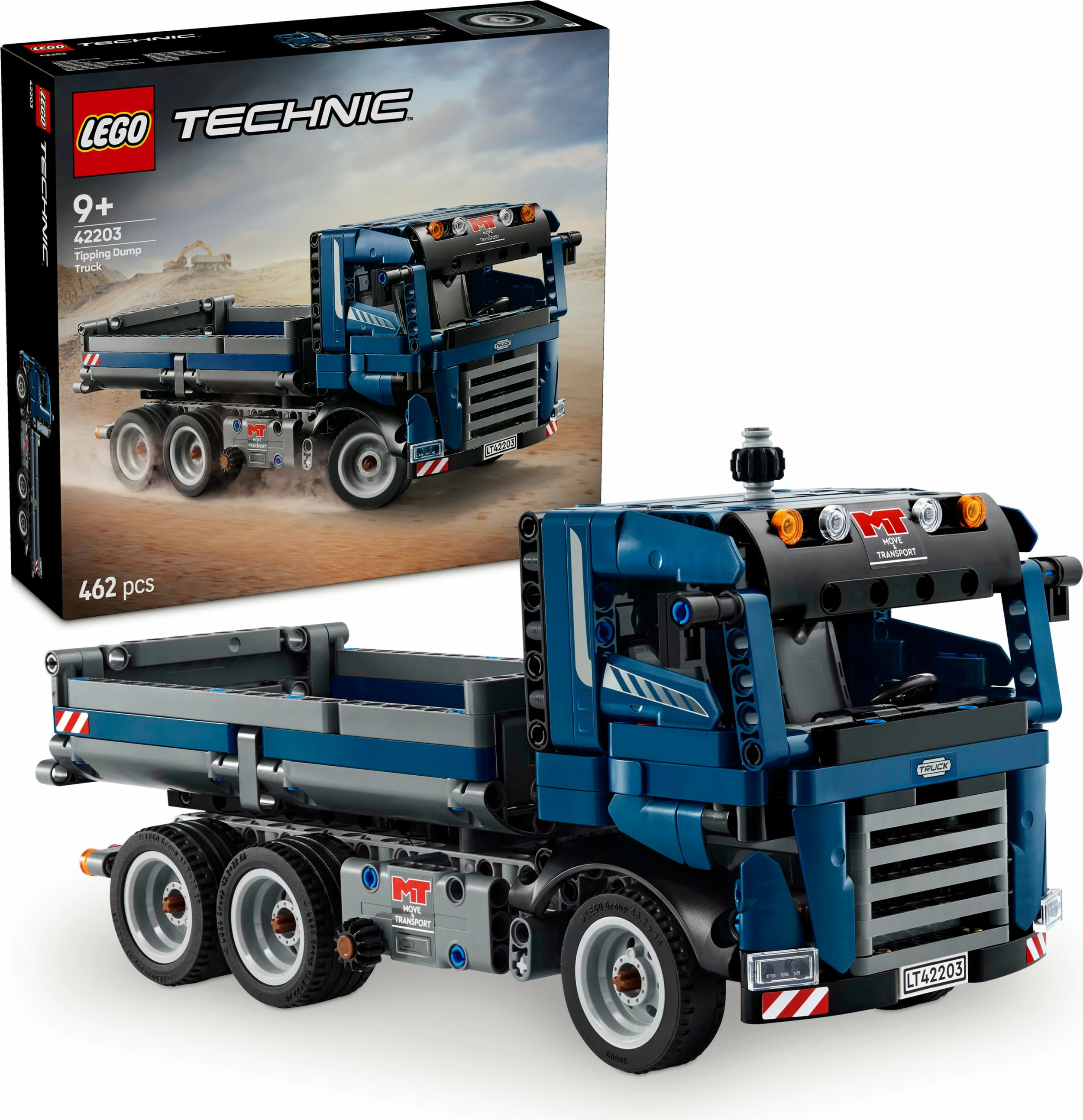 Gradbeni komplet LEGO Technic premetni tovornjak, 462 kosov, večbarven