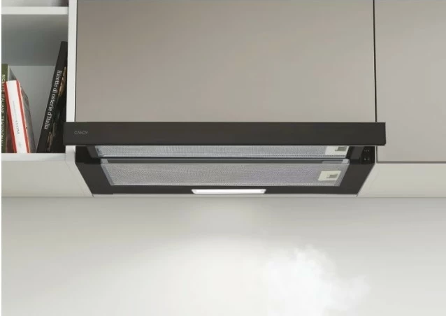 Teleskopski kuhinjski aspirator, Candy CBT625/2B/1, črn, 60 cm