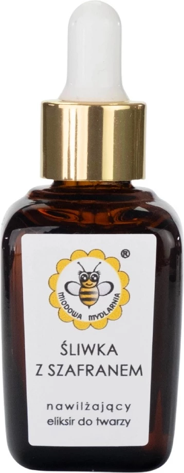 Negovalno olje za obraz Miodowa Mydlarnia Plum with Saffron, 30 ml