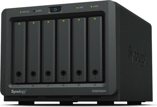 Kompakten NAS Synology DiskStation DS620SLIM, Intel Celeron, 2 GB, namizni, siv