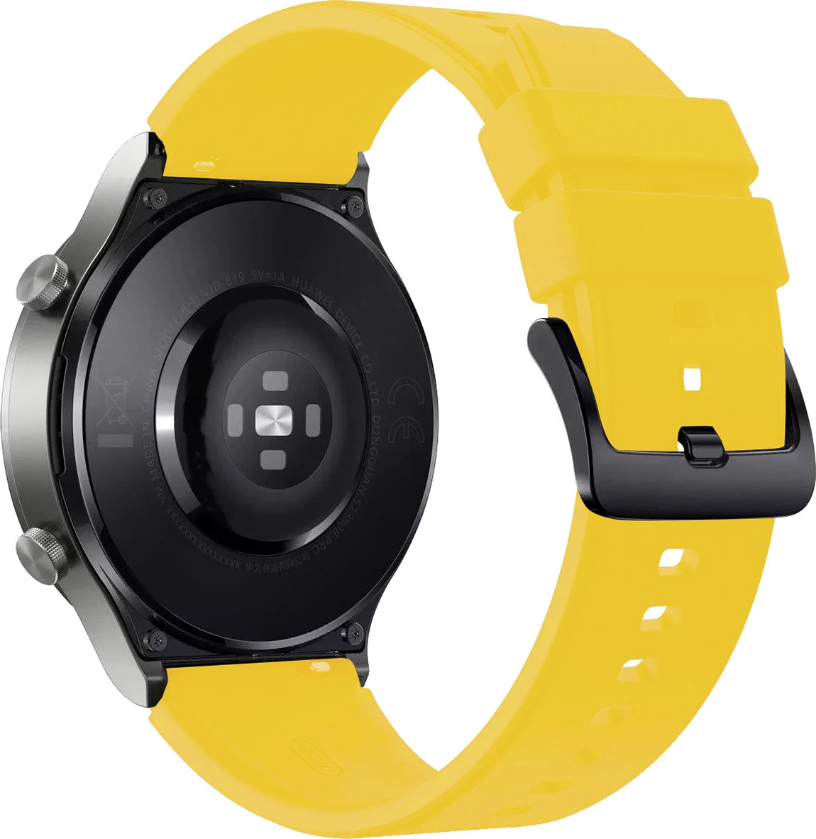 Silikonski pašček za uro Hurtel, za Huawei Watch GT 2/3/4/2 Pro/3 Pro/4 Pro/GT 2e 46 mm, rumen