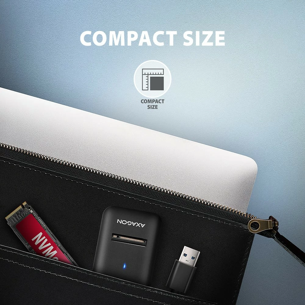 Adapter za SSD M.2 AXAGON ADM2-AM, USB 3.2 Gen 2, 10Gbps, črn